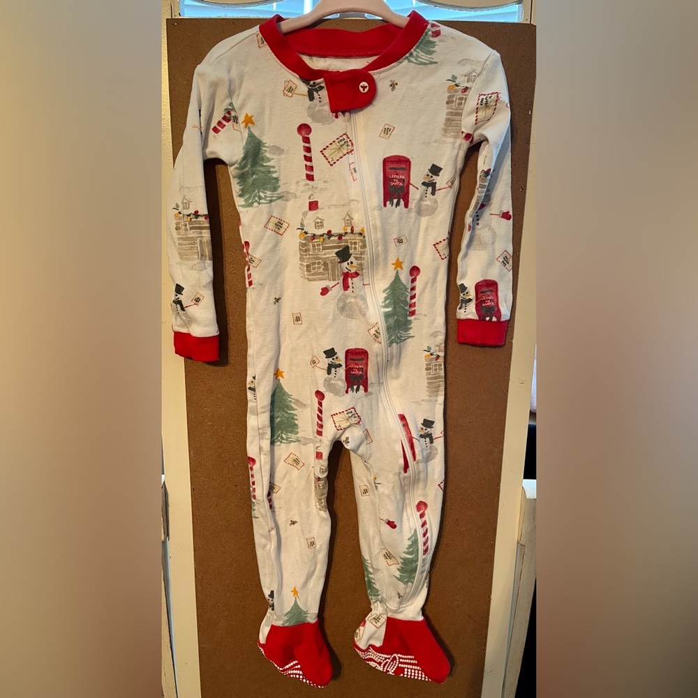 18 month Burt’s Bees Christmas Footie Pajamas